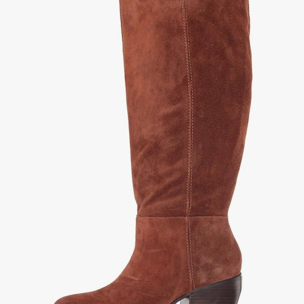 Naturalizer womens Fae High Shaft Saddle Tan Wide Calf Woman's Size 6.5
